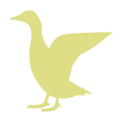 Poster - Duck silhouette flat illustration