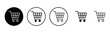 © OLIVEIA - Shopping icon set illustration. Shopping cart sign and symbol. Trolley icon