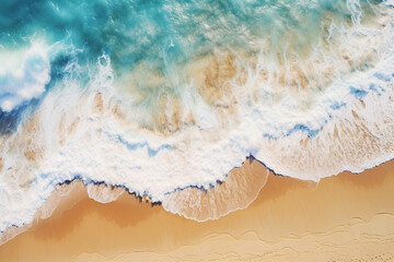  close up drone view od a wave of sea on the beach