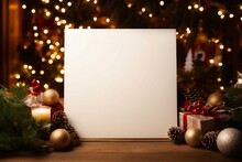 Blank Canvas Christmas On Add Background. Generate Ai