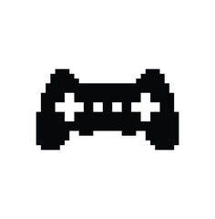 Wall Mural - pixel gamepad icon vector. pixel art joystick sign for 8 bit games