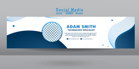 
Creative LinkedIn banner template. corporate banner, cover and header blue color orientations.