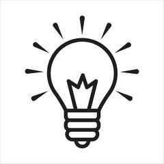 Plight bulb icon simple design art eps 10