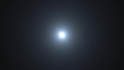 Wall Mural - abstract loop center beautiful white glow star optical flare shine light flickering animation backgr