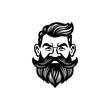 © katsumatakun - simple beard character gentleman logo vector illustration template design