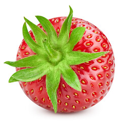 Sticker - Strawberry berry isolated on white background