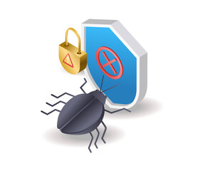 Leinwandbilder - Malware viruses attack system security