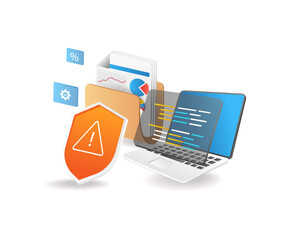 Aufkleber - Computer security data file folder