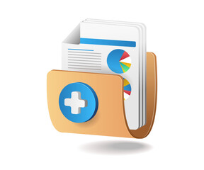 Aufkleber - Add data stored in the folder flat illustration