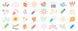 © 4zevar - Set of firework icons, celebration, party, happy new year. Vector set