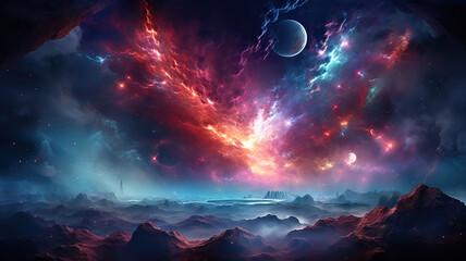 Luminous earth sunrise light effect. Generative Ai