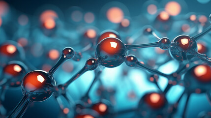 Molecule abstract model. Science research in medicine or nanotechnology.