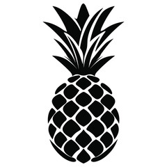 Pineapple symbol icon flat vector