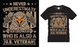 © creative Minhajul - Veteran typography premium vector t shirt design template.