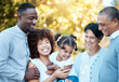 © Anela/peopleimages.com - Happy, love and family generations in nature at an outdoor park together for bonding. Smile, fun and girl child with grandparents and parents in a green garden on weekend trip, adventure or holiday.