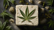 Handgemachte Cannabis-Seife Hintergrund generiert mit KI