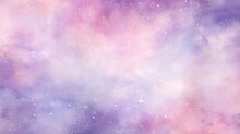  A Painting Of A Purple And Blue Sky With White Stars.  Generative Ai