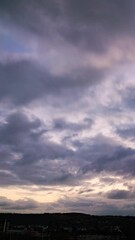 Wall Mural - sunrise and sunset time lapse of clouds in the sky day and night