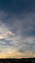 Wall Mural - sunrise and sunset time lapse of clouds in the sky day and night