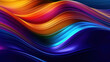 © marufbusiness! - Abstract multicolor holographic coloured sweeping fluid background. Generative ai