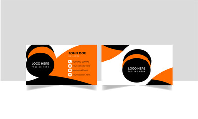 Wall Mural - Business card, Modern Business Card, Personal Visiting card Vector for print, Creative and Clean Business Card Template,  Portrait and landscape orientation