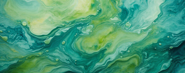 Abstract watercolor paint background by teal color blue and green with liquid fluid texture for background, banner