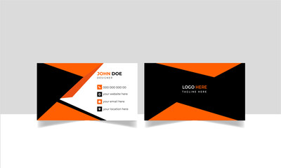 Wall Mural - Modern Business Card, Personal Visiting card Vector for print, Creative and Clean Business Card Template,  Portrait and landscape orientation