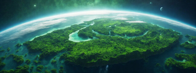 Wall Mural - Green planet - Earth