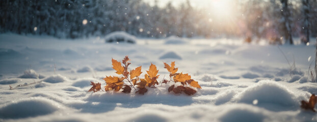 Wall Mural - winter space of snow