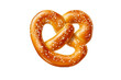 heart shaped pretzel isolated on white background
