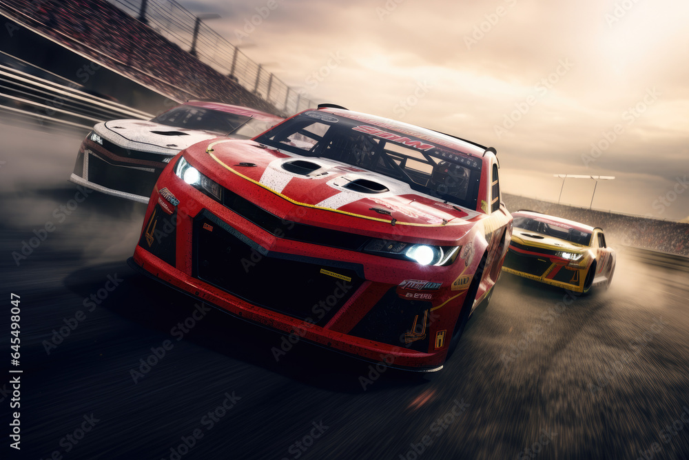 Nascar Inmotion NASCAR Cars in Motion Stock Photo | Adobe Stock