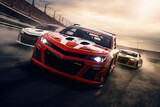 Fototapeta Mapy - NASCAR Cars in Motion