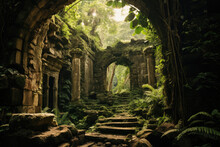Ancient Ruins Amidst Lush Foliage