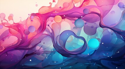Wall Mural - An abstract background with a fluid bubble pattern with waves and interesting shapes. Generative AI. 