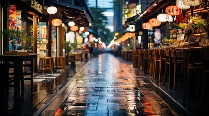 Bustling Shopping District In Kyoto,