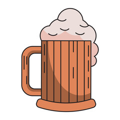 Canvas Print - wooden beer mug