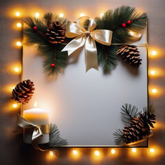 Wall Mural - christmas greeting card with lights