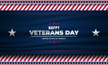 Happy Veterans Day United States Of America Background Vector Illustration