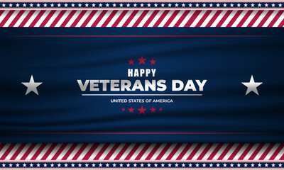 Happy Veterans Day United States of America background vector illustration