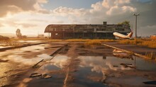 Old Abandoned Airport Generative Ai