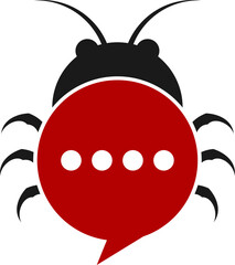 Poster - Lady bug with chat bubble