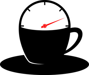 Canvas Print - Coffee cup with stopwatch inside