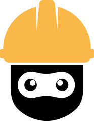 Ninja head with safety helmet