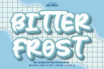 Poster - Bitter Frost Editable Text Effect 3D Cartoon Style