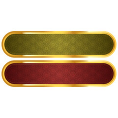 Wall Mural - set of decorative luxury golden arabic islamic banner title frame transparent background gold text b
