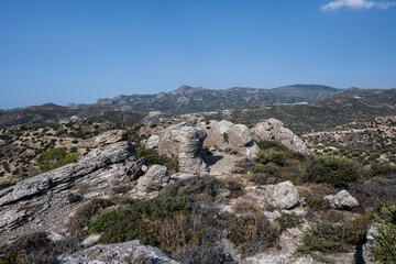 Wall Mural - Beautiful and unusual rocks and mountains with a sunny summer day on the island of Crete