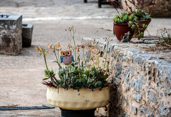 Wall Mural - An old Greek monastery with a sunny summer day on the island of Crete