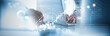 © tippapatt - Business data and stock market analysis, currency exchange. Businessman analyzing financial graph, forex chart, economic growth, business finance and investment background