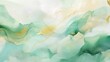 Abstract marble pastel mint blue white gold color paint background. Acrylic texture with marble pattern