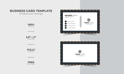 Canvas Print - Creative unique, Professional, Luxury, Modern and simple corporate business visiting card design template ideas for personal identity stock illustration